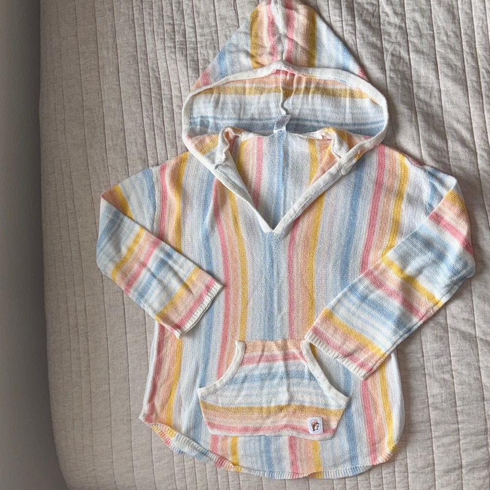 Buc-we’s Striped Hooded beach coverup